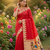 Red Color zari weaving  Work Silk Saree