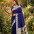 purple Color zari weaving  Work Silk Saree