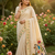 White Color zari weaving  Work Silk Saree