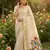 White Color zari weaving  Work art silk saree