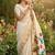 White Color zari weaving  Work Silk Saree