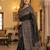 Roman Silk Ajarakh Print And Real Mirror work Saree With Blouse Set For Women's