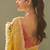 Yellow silk embroidered designer saree