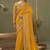 Yellow gota patti embroidered designer saree with blouse