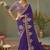Violet gota patti embroidered designer saree with blouse