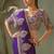 Violet gota patti embroidered designer saree with blouse