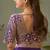 Violet gota patti embroidered designer saree with blouse