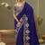 Royal blue gota patti embroidered designer saree with blouse