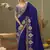 Royal blue gota patti embroidered designer saree with blouse