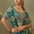 Turquoise gota patti embroidered designer saree with blouse