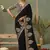 Black gota patti embroidered designer saree with blouse
