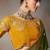 Dark green chiniya silk heavy designer embroidered saree