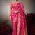 Pink chiniya silk heavy designer embroidered saree