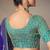 Blue chiniya silk heavy designer embroidered saree