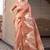 Pink tussar silk  beautiful pallu designer saree