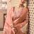 Pink tussar silk  beautiful pallu designer saree