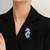 Blue crystal seahorse designer brooch pin for women & men
