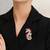 Red crystal seahorse designer brooch pin for women & men