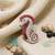 Red crystal seahorse designer brooch pin for women & men