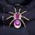 Purple crystal spider designer brooch pin for women & men