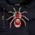 Red crystal spider designer brooch pin for women & men