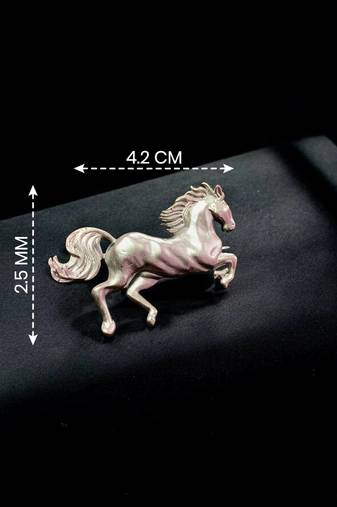 Elegant running horse designer brooch pin for women & men