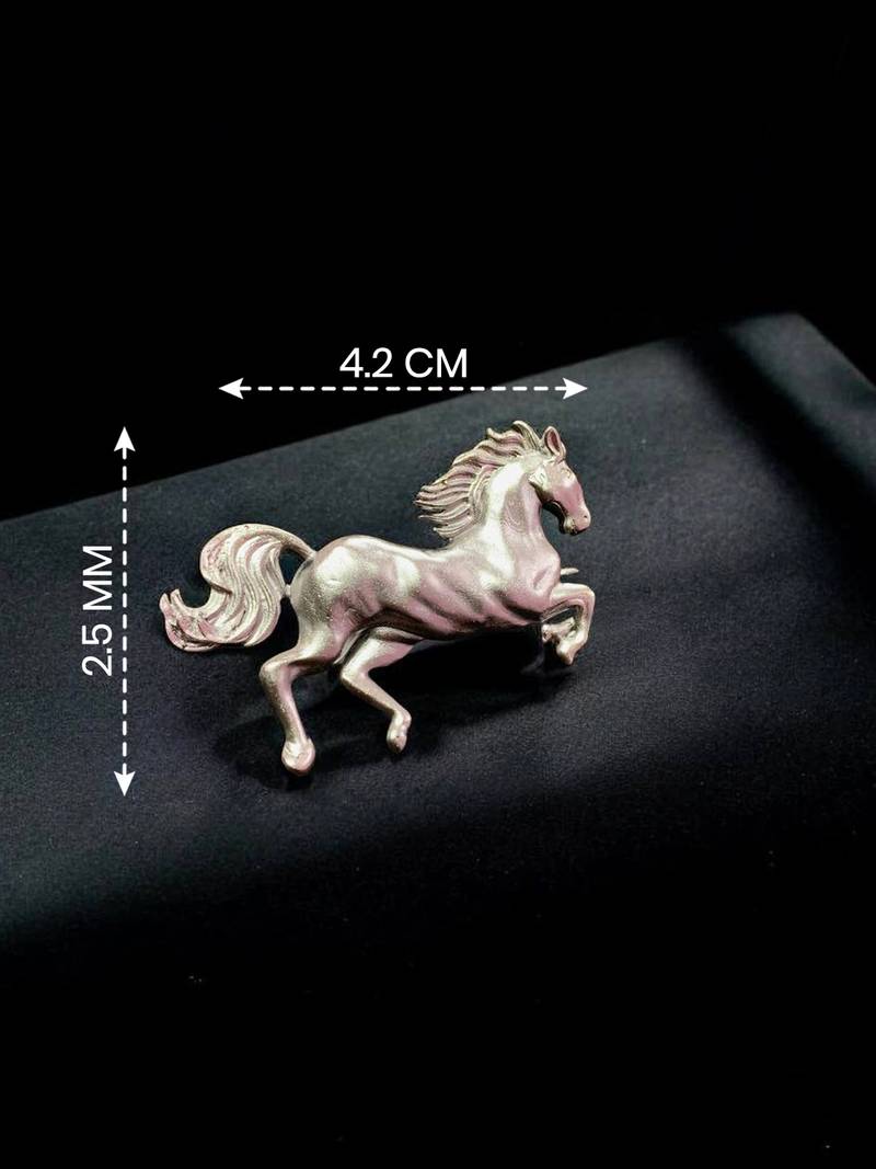 Elegant running horse designer brooch pin for women & men