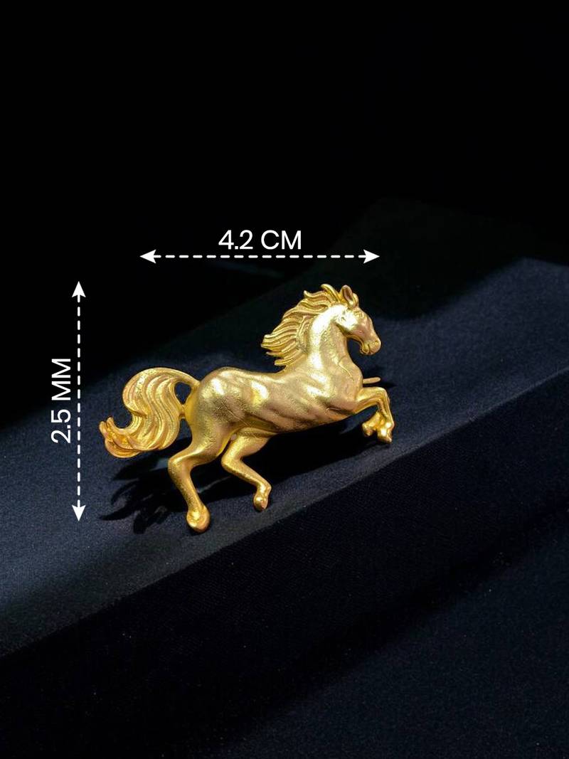Elegant running horse designer brooch pin for women & men