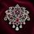Elegant ruby & diamond floral statement brooch