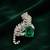 Luxury tiger green stone crystal designer brooch pin for women & men