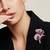 Adorable pink crystal koala statement brooch