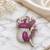 Adorable pink crystal koala statement brooch