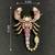 Luxury pink crystal scorpion designer brooch pin for women