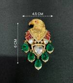 Elegant designer floral brooch pin     premium alloy party wear statement accessory