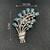 Elegant floral bouquet silver tone brooch with blue stones     designer crystal pin for women & men