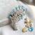 Elegant floral bouquet silver tone brooch with blue stones     designer crystal pin for women & men