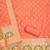 Peach Soft Banarasi silk zari woven design dress material