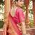 Mustard soft banarasi silk zari woven saree with blouse