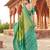 Green soft banarasi silk zari woven saree with blouse