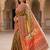 Roman Silk With ajarakh Print And Mirror work Saree With Blouse Set