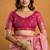 Pink premium spun cotton zari woven saree with blouse