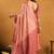 Peach premium spun cotton zari woven saree with blouse