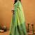 Green premium spun cotton zari woven saree with blouse