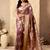 Wine silk zari woven saree with blouse