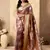 Wine silk zari woven saree with blouse