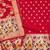 Red Soft Banarasi silk zari woven design dress material