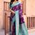 Purple silk zari woven saree with blouse