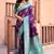 Purple silk zari woven saree with blouse