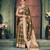 Mehendi silk zari woven saree with blouse