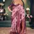 Light purple silk zari woven saree with blouse